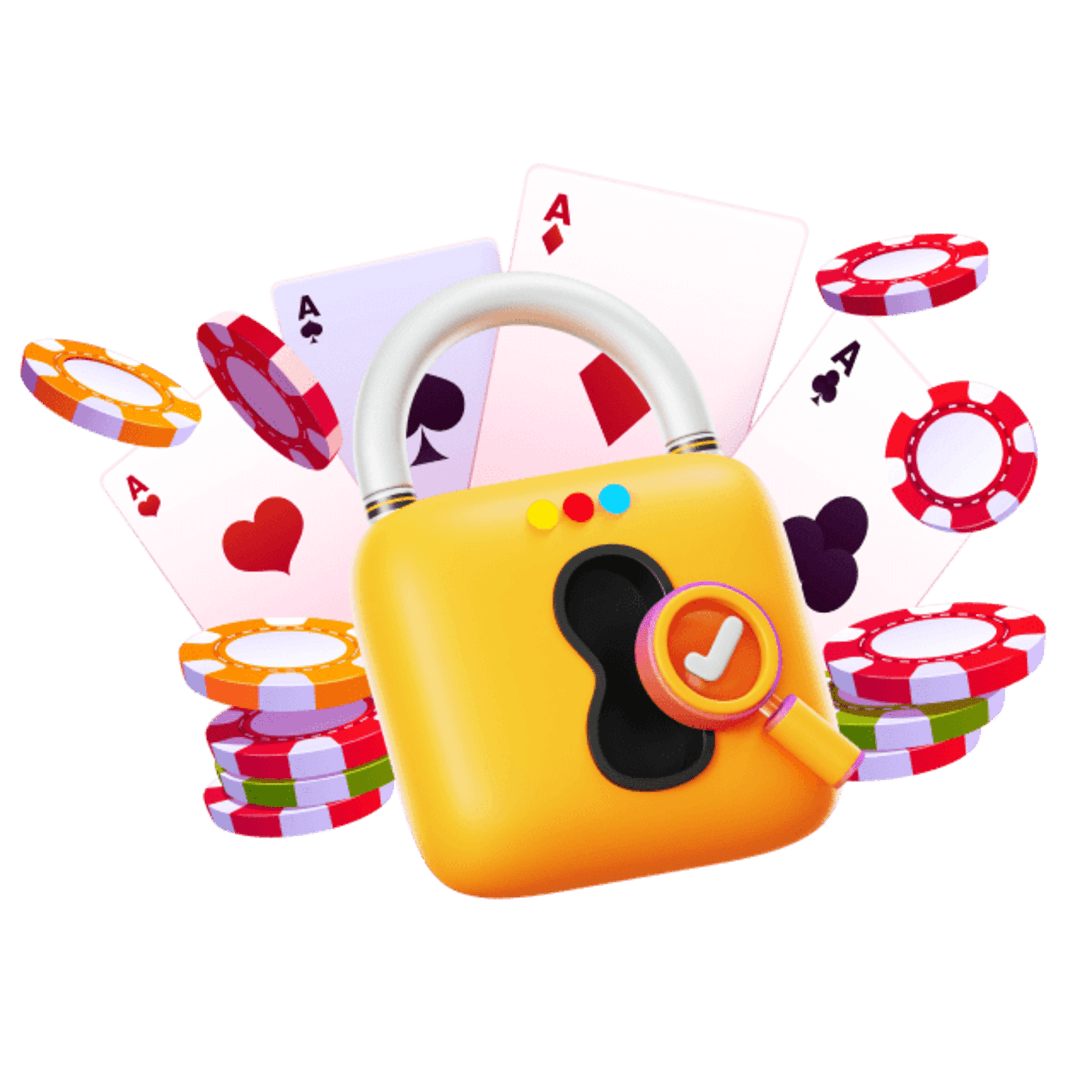 Visão aérea de várias mesas de jogos de cassino, incluindo Blackjack, Pôquer e Bacará.